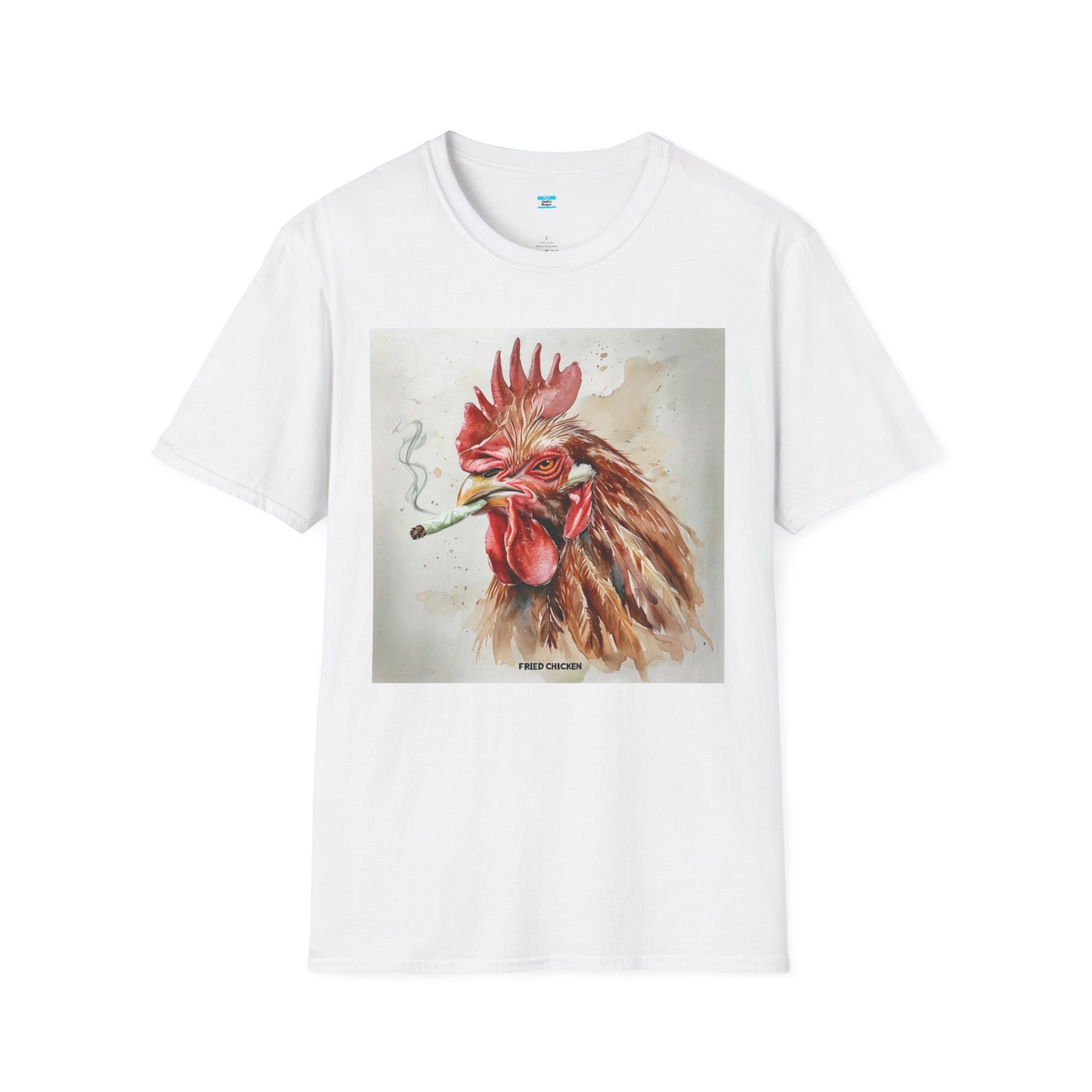 Funny Smoking Rooster T-Shirt – Fried Chicken Graphic Tee, Farm Animal Humor Shirt, Cannabis, Hemp Humor