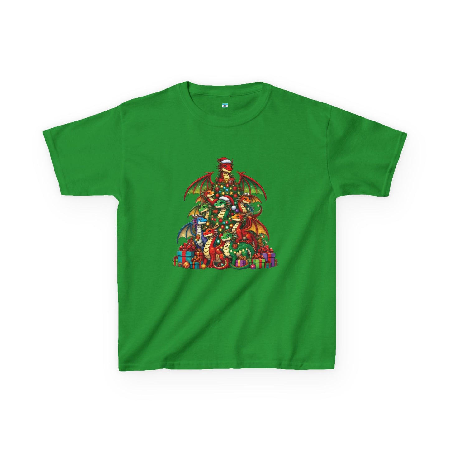 Christmas Dragon Tree Shirt – Fun Fantasy Holiday Tee for Kids