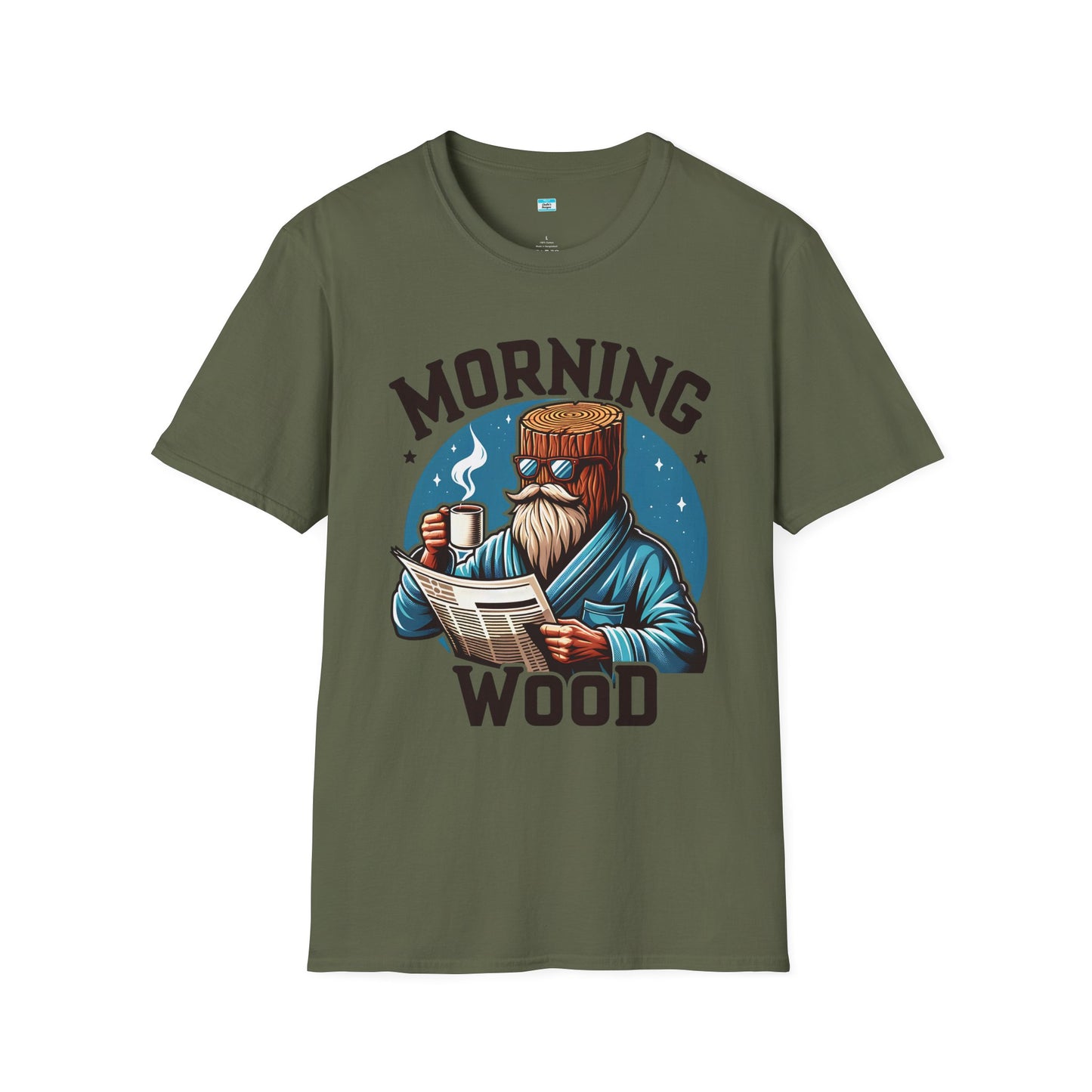 Morning Wood Funny Coffee Shirt – Lumberjack Humor Graphic Tee