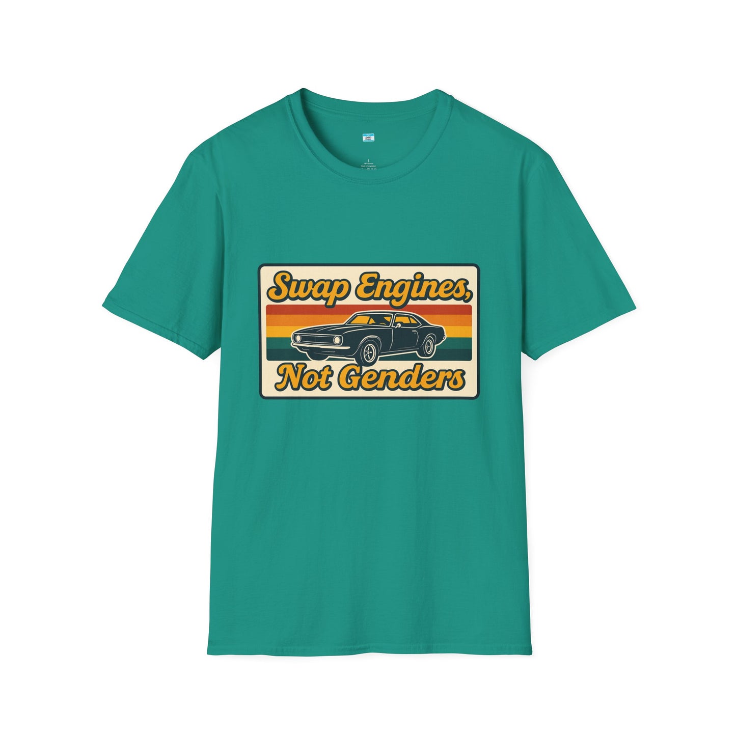 Swap Engines Not Genders Retro Muscle Car Automotive Humor Shirt