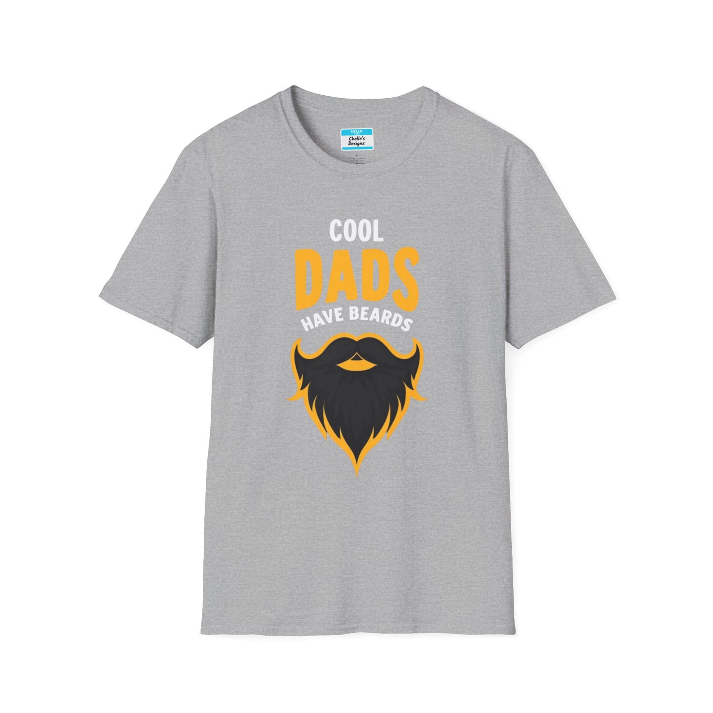 Cool Dads Have Black Beards T-Shirt | Funny Father’s Day Gift Beard Graphic Tee