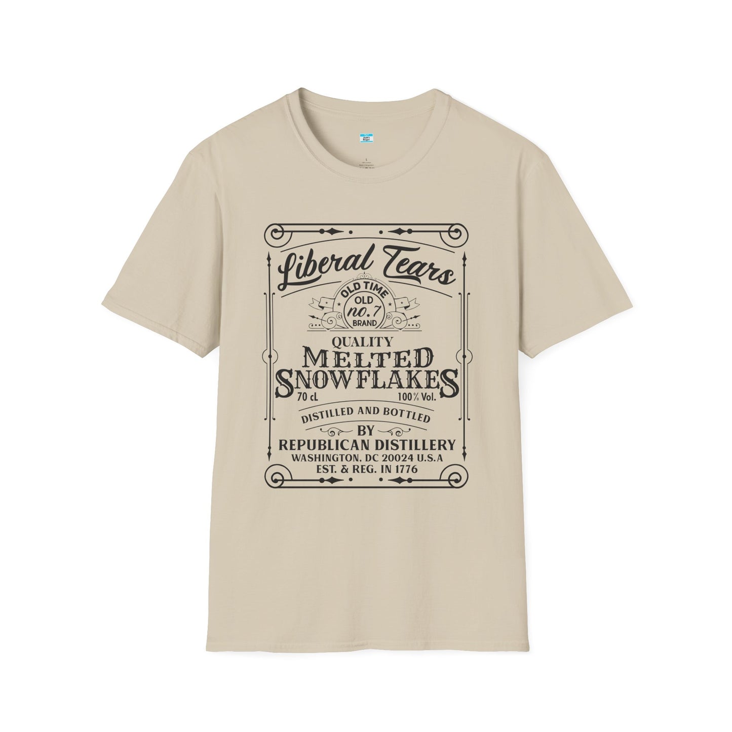 Liberal Tears Vintage Whiskey Label Political Humor T Shirt