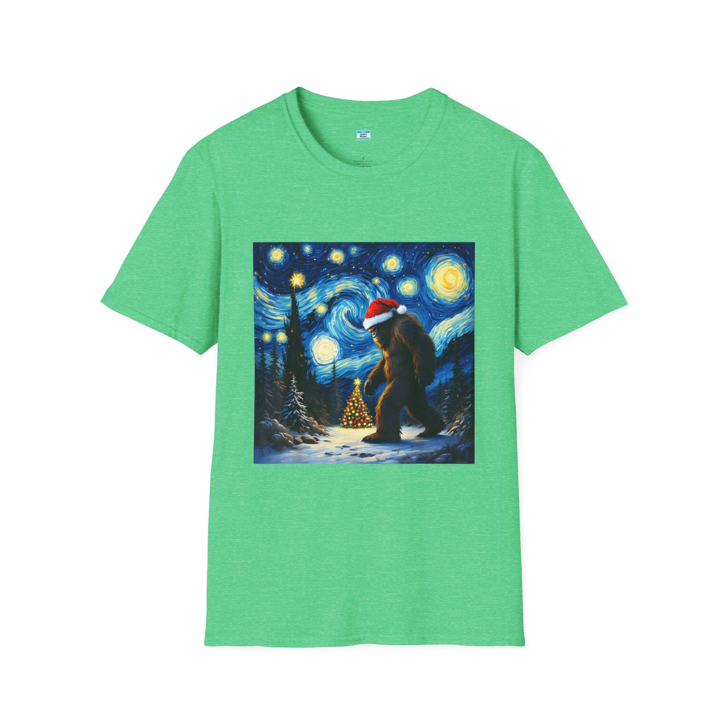 Starry Night Bigfoot Christmas Shirt – Funny Holiday Sasquatch Tee