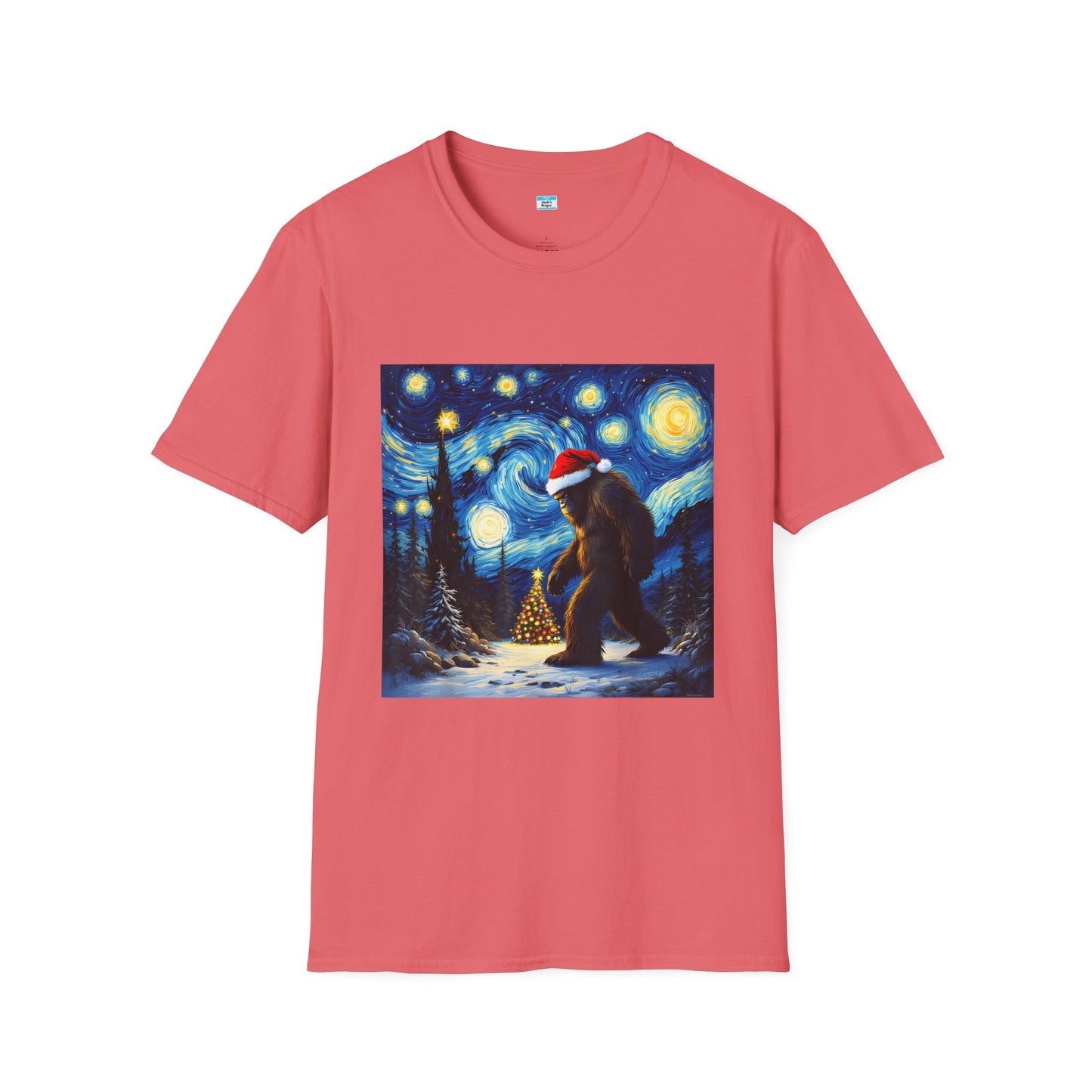 Starry Night Bigfoot Christmas Shirt – Funny Holiday Sasquatch Tee