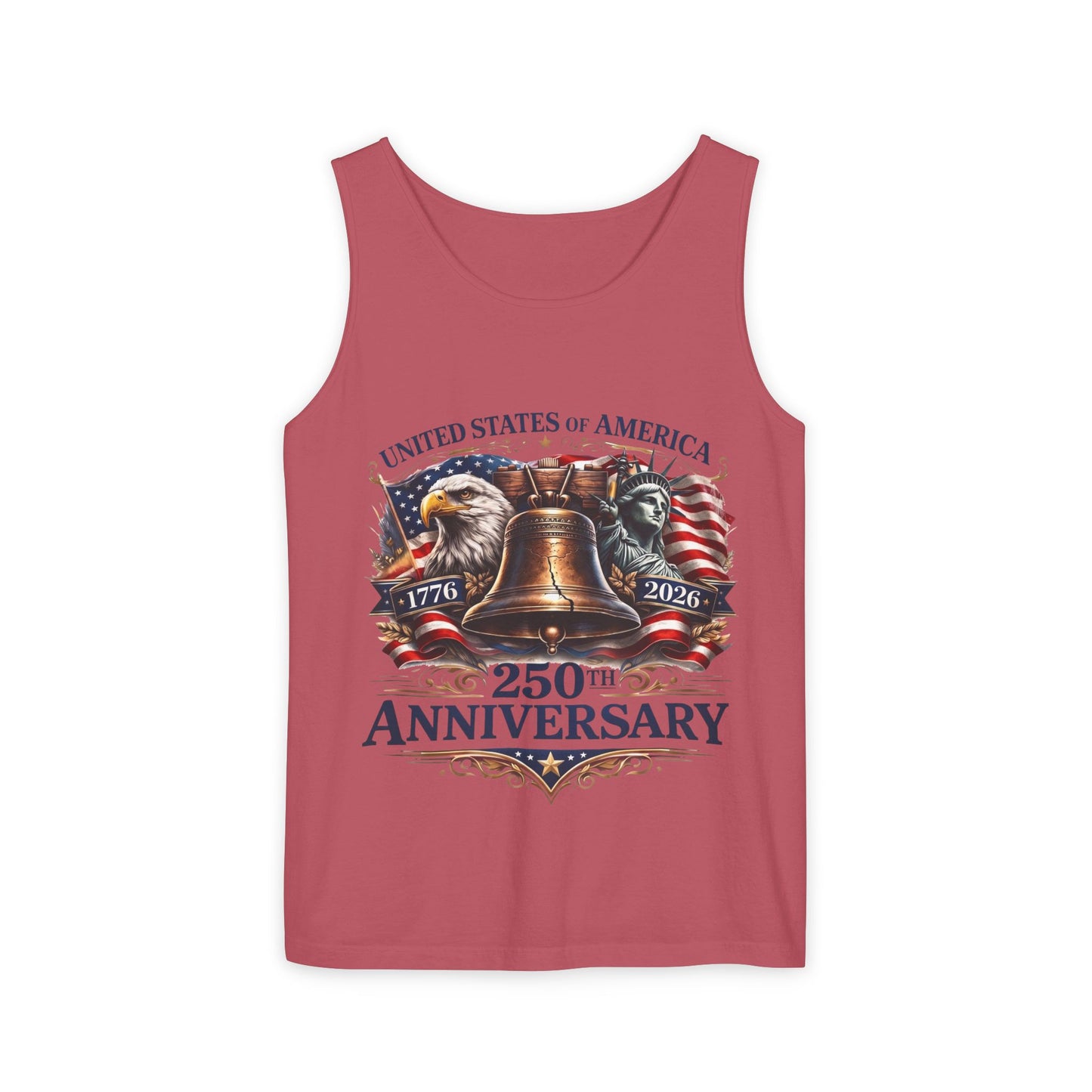 America 250 Tank Top 1776-2026 | Liberty Bell Patriotic USA Anniversary Shirt