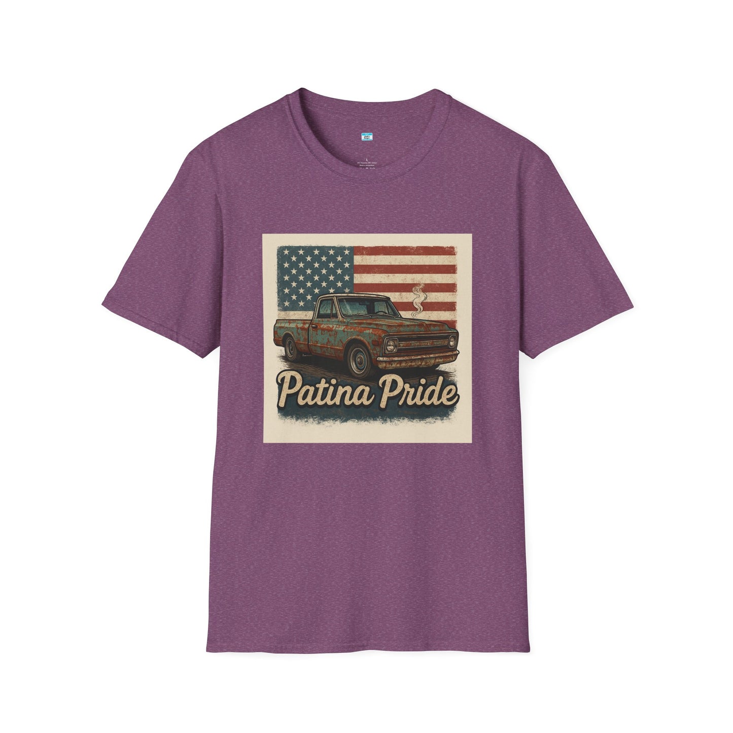 Patina Pride Vintage Truck Shirt | Classic Pickup American Flag Graphic Tee