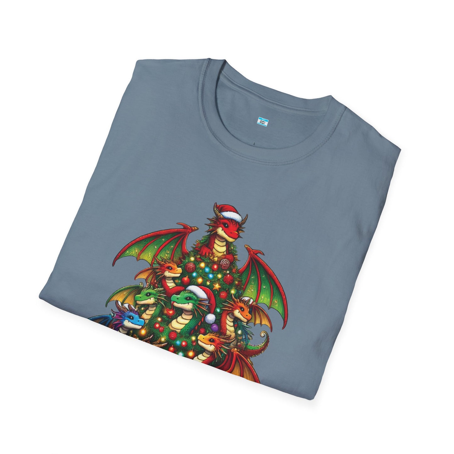 Christmas Dragon Tree Shirt – Fun Fantasy Holiday Tee for Teens & Adults