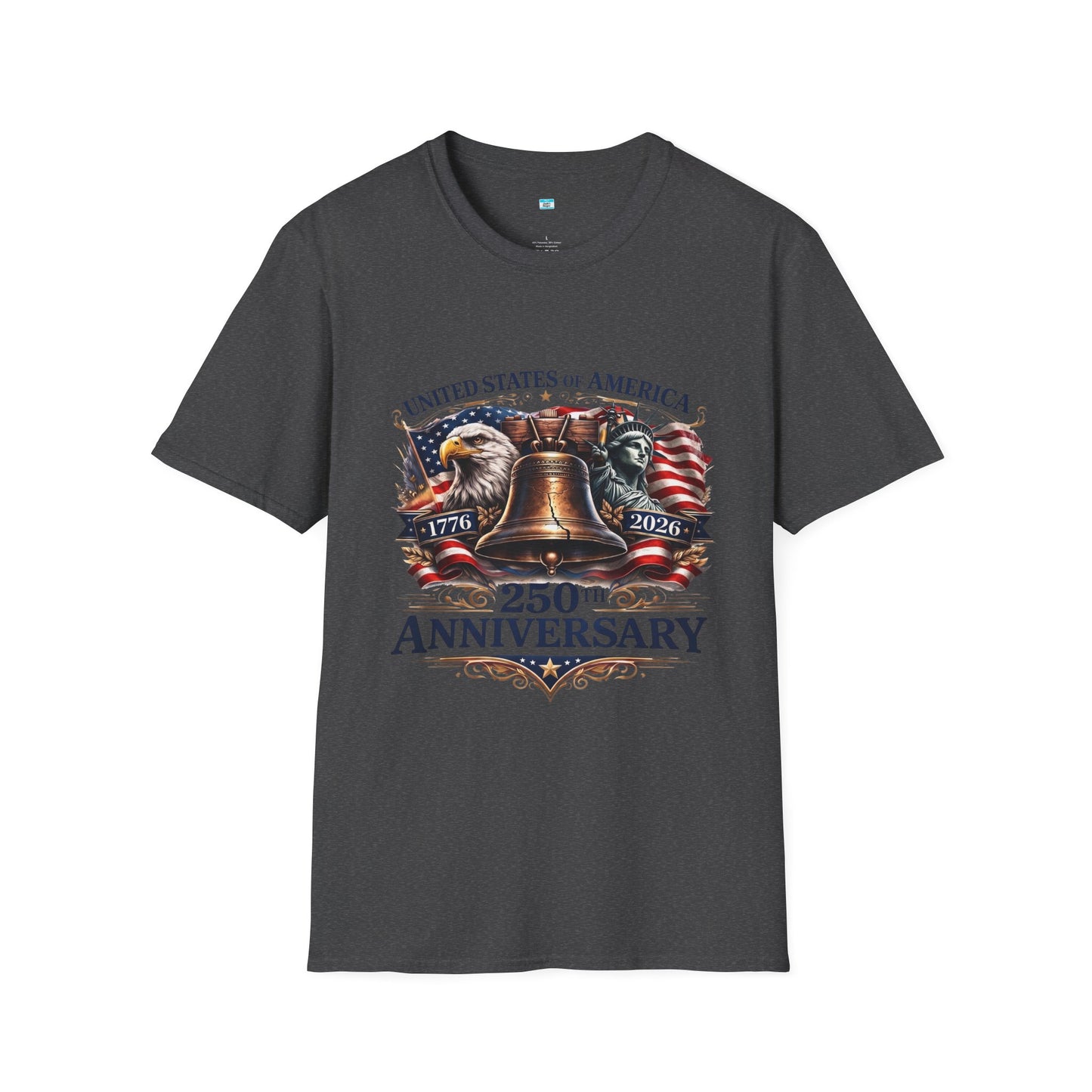 America 250 Anniversary Shirt 1776-2026 | Liberty Bell Patriotic USA Graphic Tee