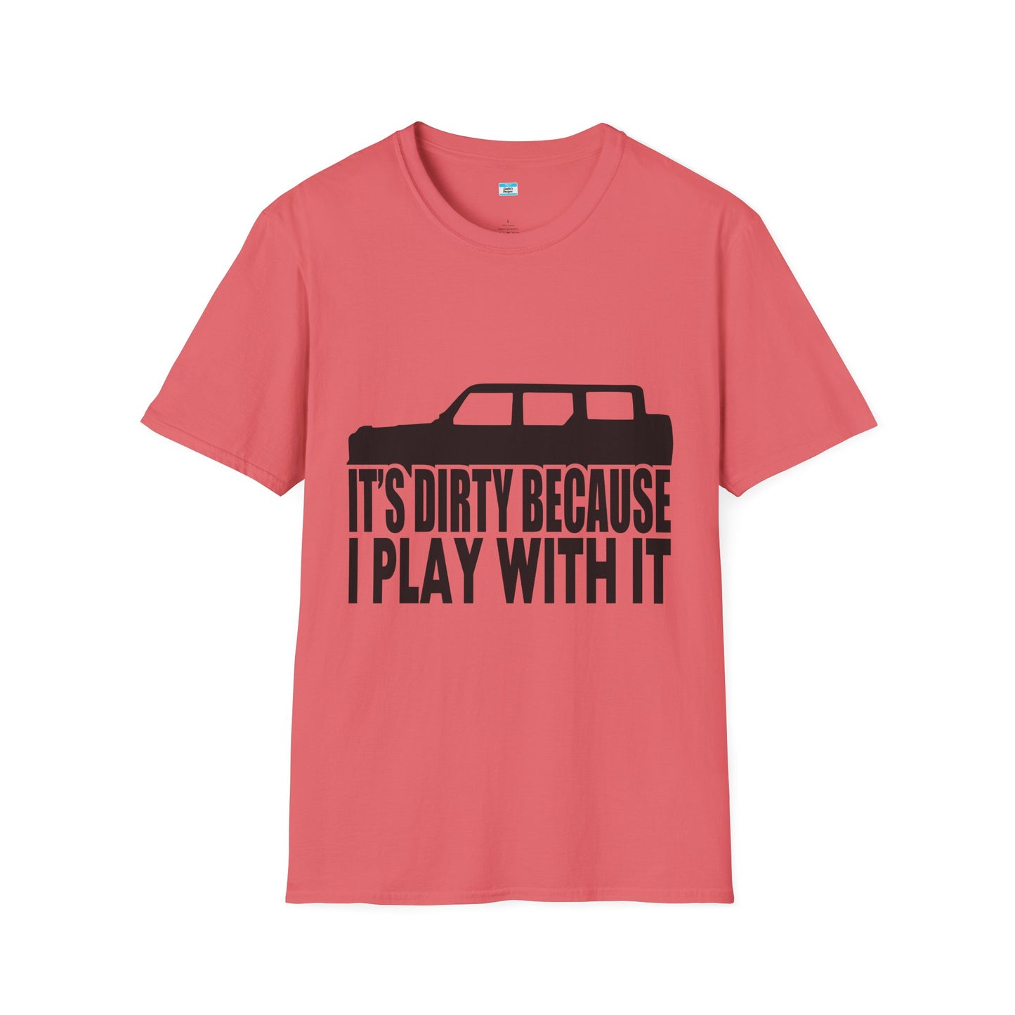 Funny Off-Road Its Dirty Because I Play With It Shirt | Jeep Lover Gift | Mud Riding 4x4 Tee | SUV Silhouette Truck Humor Unisex Tee