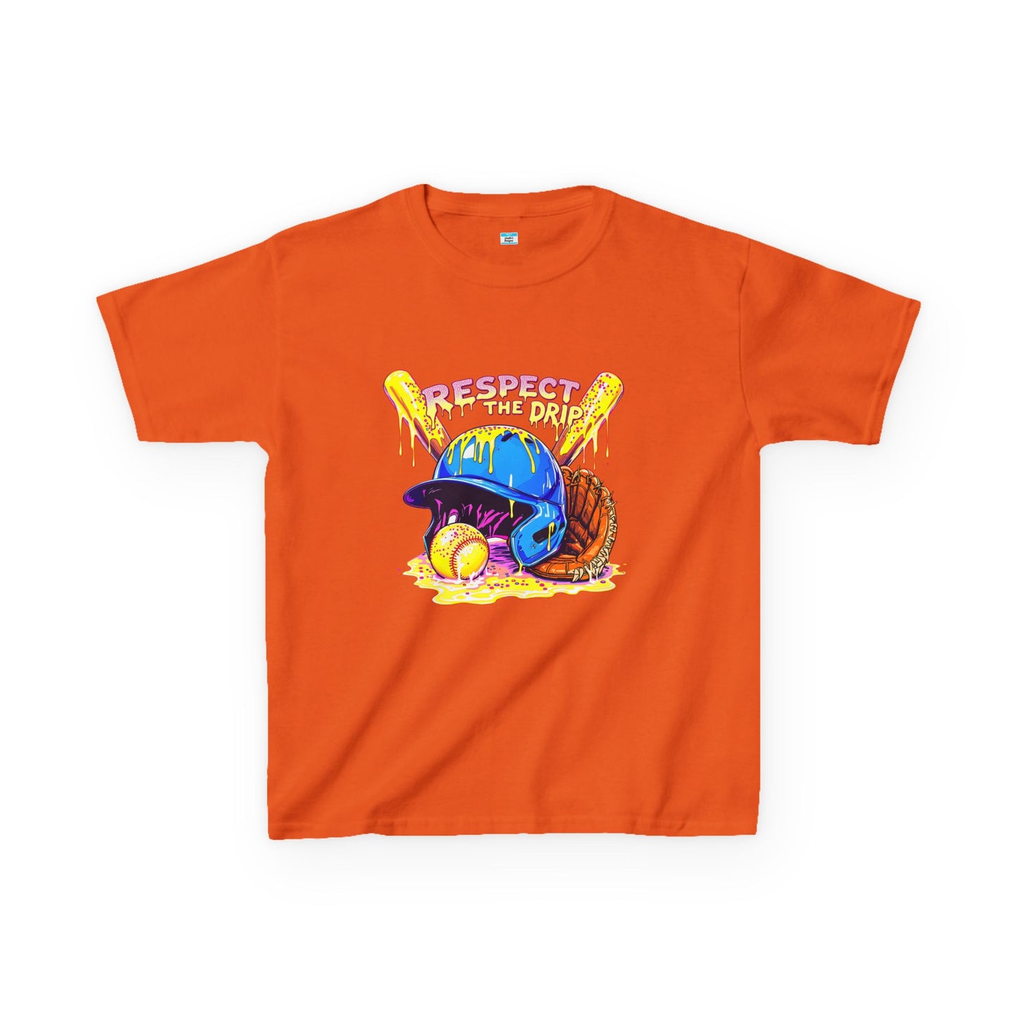 Respect the Drip Baseball Graphic Kids Tee – Streetwear Game Day Shirt