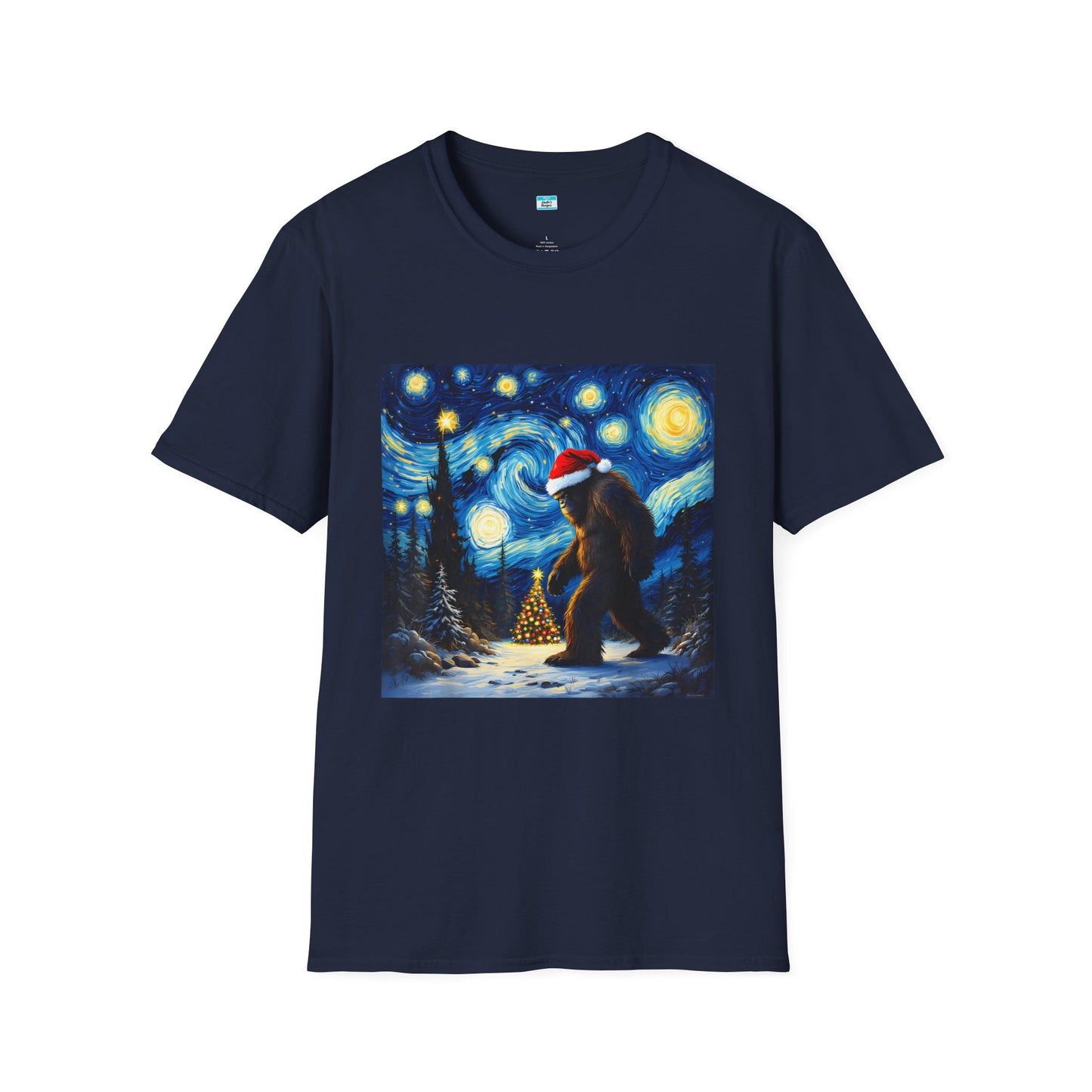 Starry Night Bigfoot Christmas Shirt – Funny Holiday Sasquatch Tee
