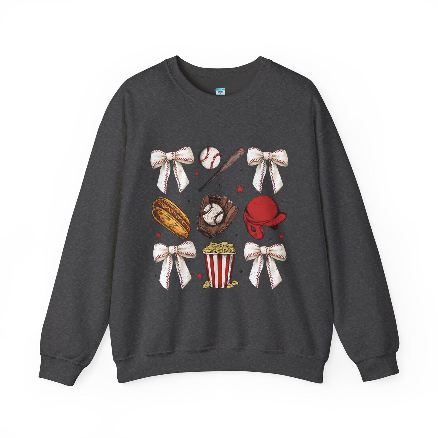 Baseball Collage Crewneck Sweatshirt – Game Day Baseball Fan Top