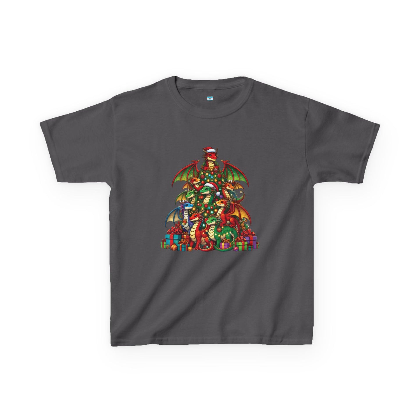 Christmas Dragon Tree Shirt – Fun Fantasy Holiday Tee for Kids