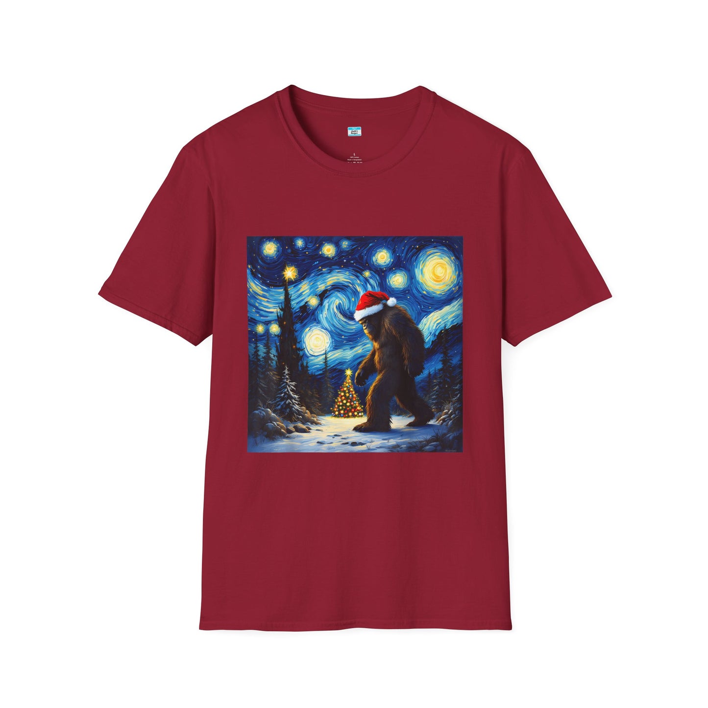 Starry Night Bigfoot Christmas Shirt – Funny Holiday Sasquatch Tee