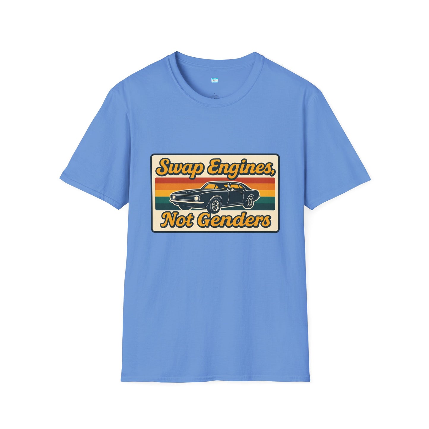 Swap Engines Not Genders Retro Muscle Car Automotive Humor Shirt
