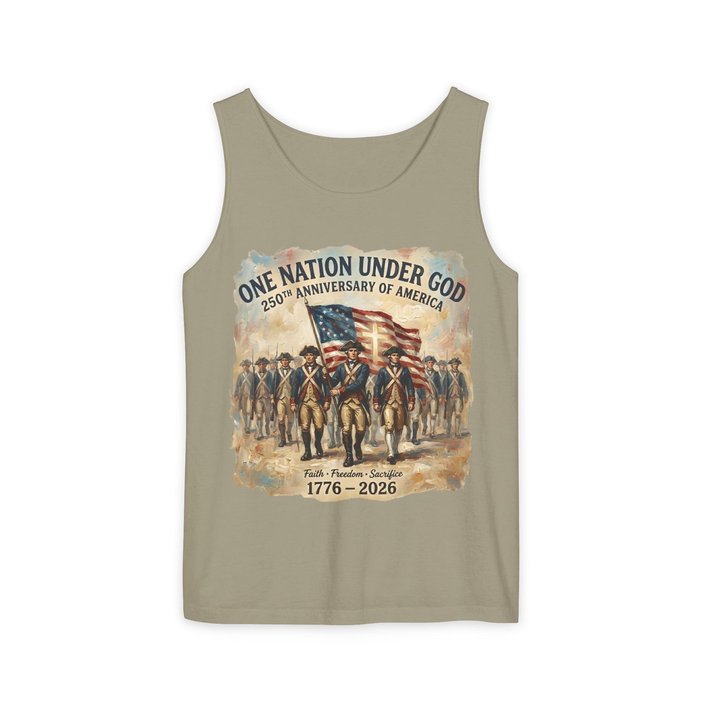 America 250 Tank Top 1776-2026 | One Nation Under God Patriotic Shirt