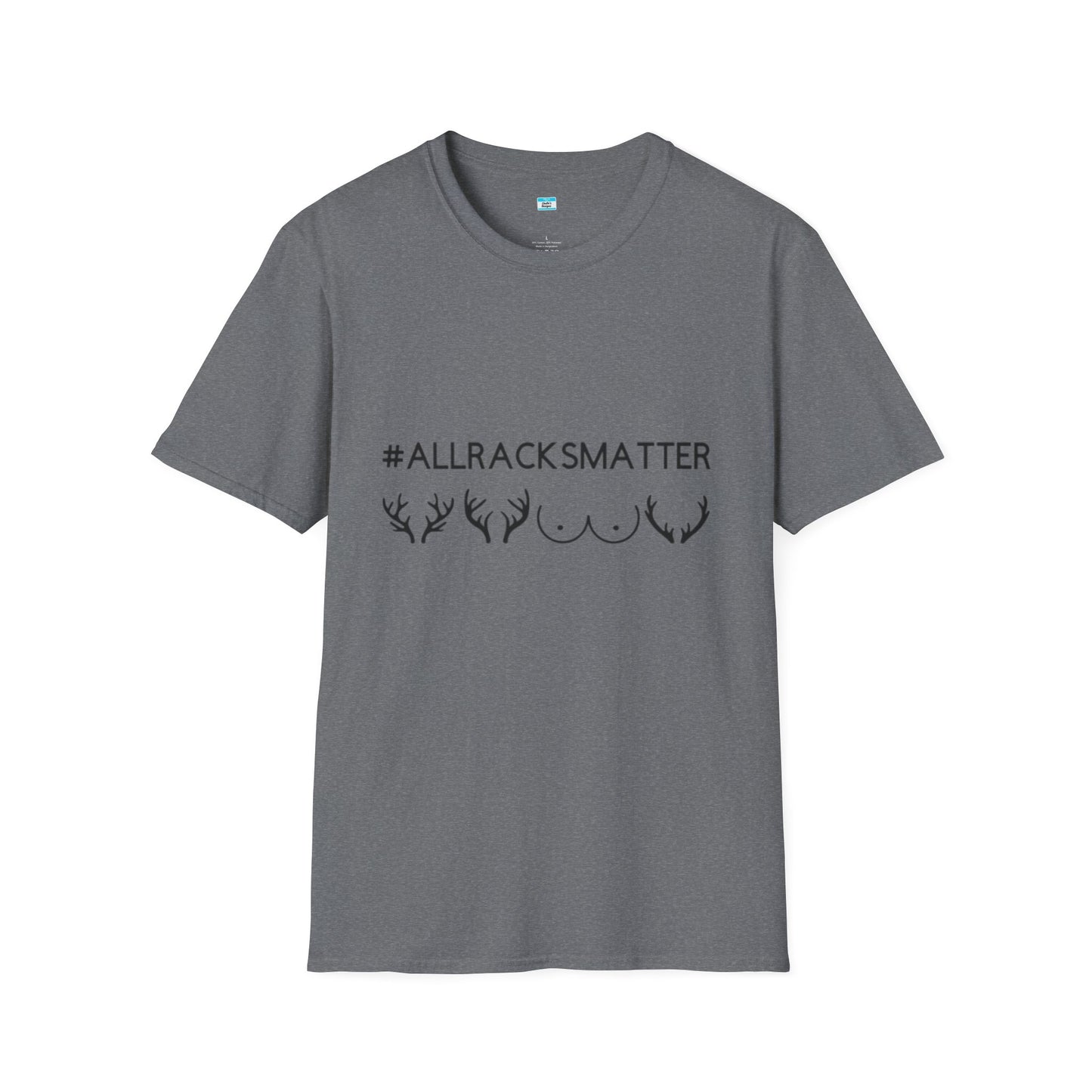 AllRacksMatter Funny Hunting Shirt, Deer Rack Antler Tee, Hunting Humor Gift for Men & Women, Outdoor Hunter Novelty Tee