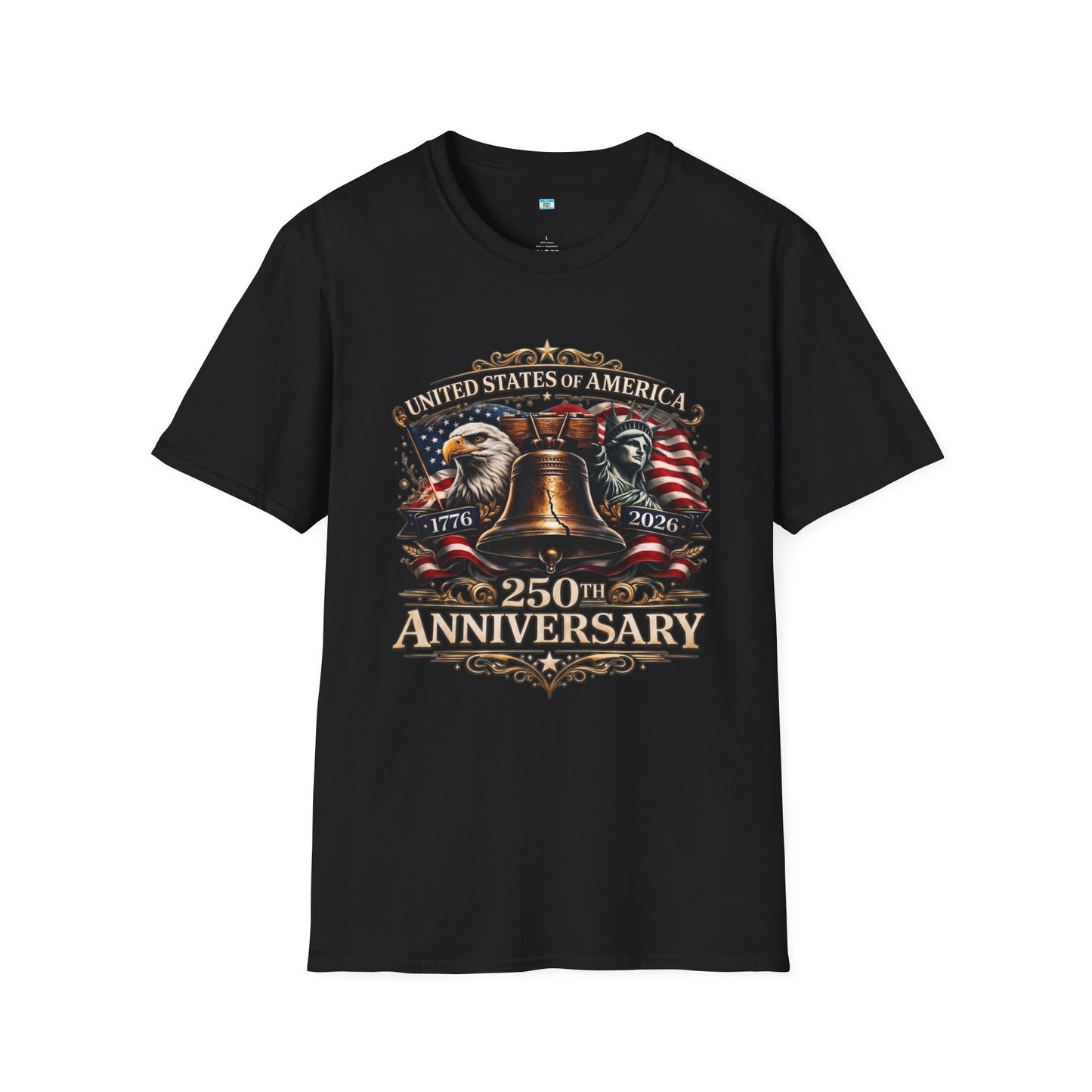America 250 Anniversary Shirt 1776-2026 | Liberty Bell Patriotic USA Graphic Tee