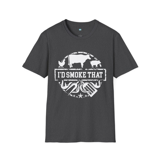 I’d Smoke That BBQ Shirt | Funny Smoker Grill Tee | Pitmaster Meat Lover Shirt