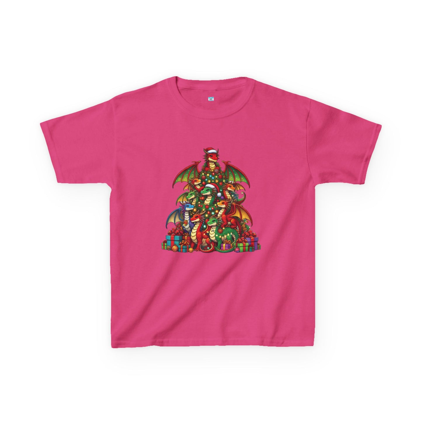 Christmas Dragon Tree Shirt – Fun Fantasy Holiday Tee for Kids