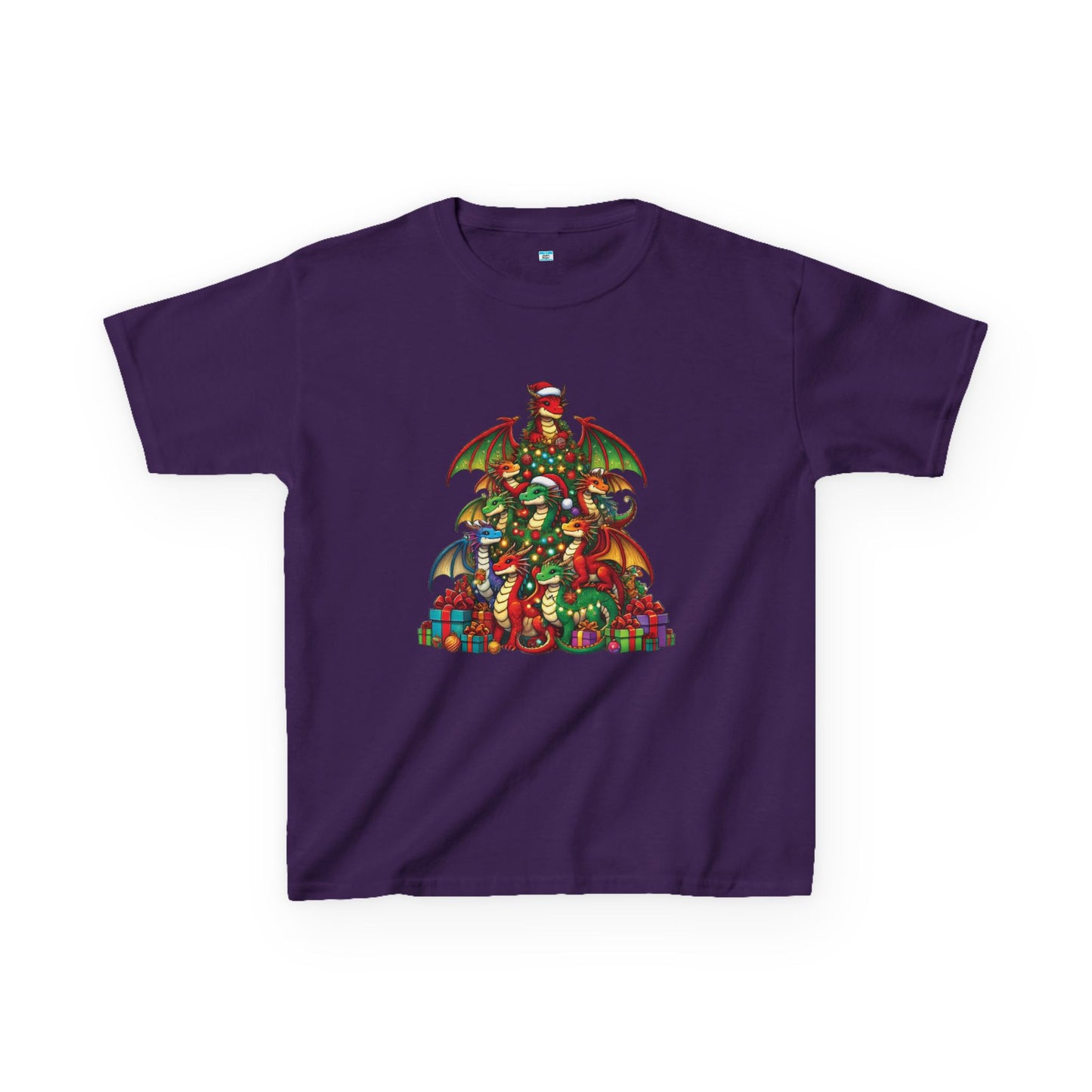 Christmas Dragon Tree Shirt – Fun Fantasy Holiday Tee for Kids