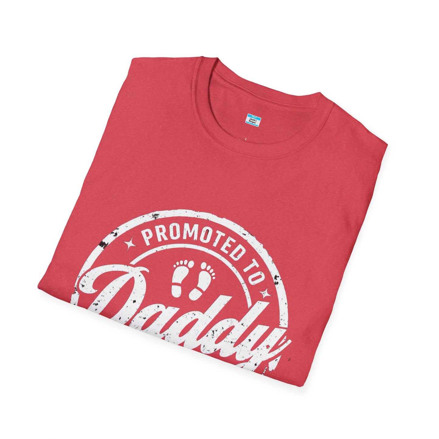 Promoted to Daddy Est. 2025 T-Shirt – New Dad Gift, First Father’s Day Tee, Best Dad Ever Shirt