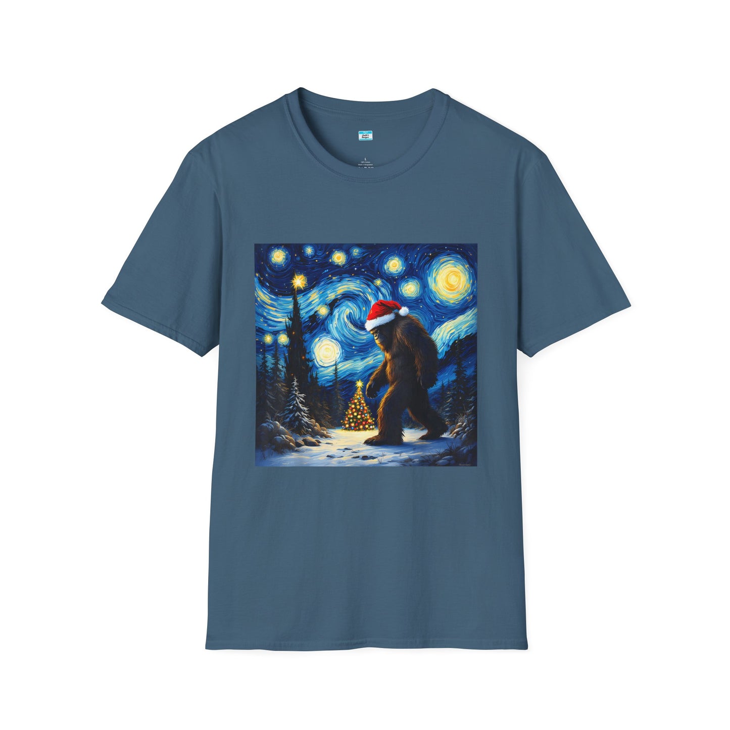 Starry Night Bigfoot Christmas Shirt – Funny Holiday Sasquatch Tee