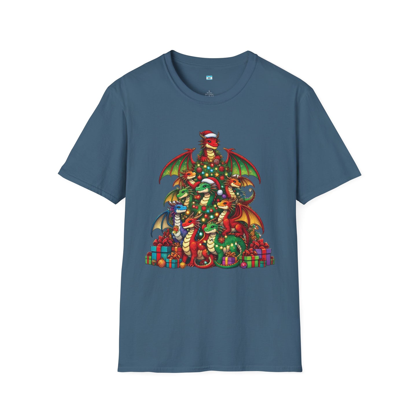 Christmas Dragon Tree Shirt – Fun Fantasy Holiday Tee for Teens & Adults