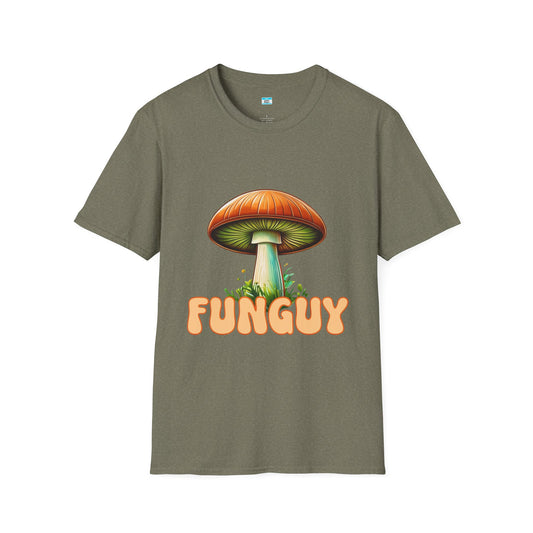 Funguy Mushroom T-Shirt, Funny Pun Graphic Tee for Nature Lovers & Gamers, Funny Mushroom Shirt, Nature Lover Gift, Botanical Tee, Mycology Apparel