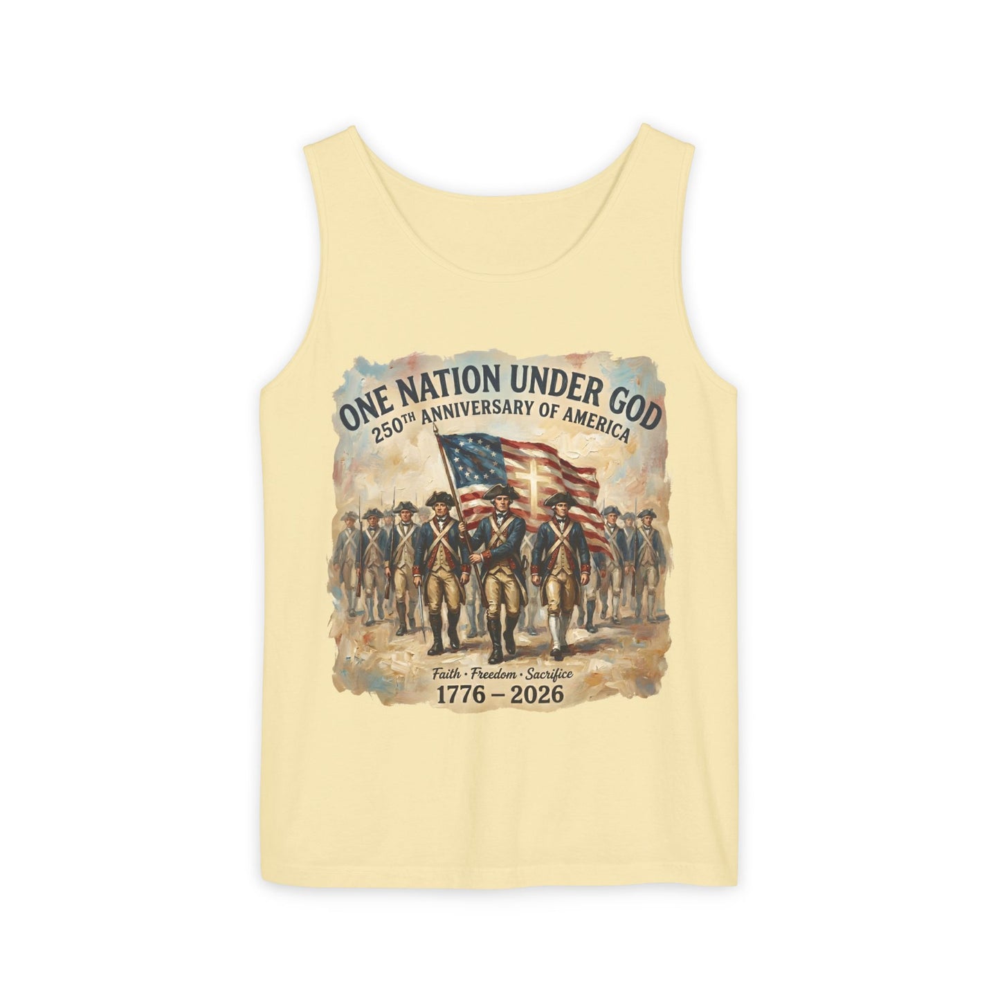 America 250 Tank Top 1776-2026 | One Nation Under God Patriotic Shirt