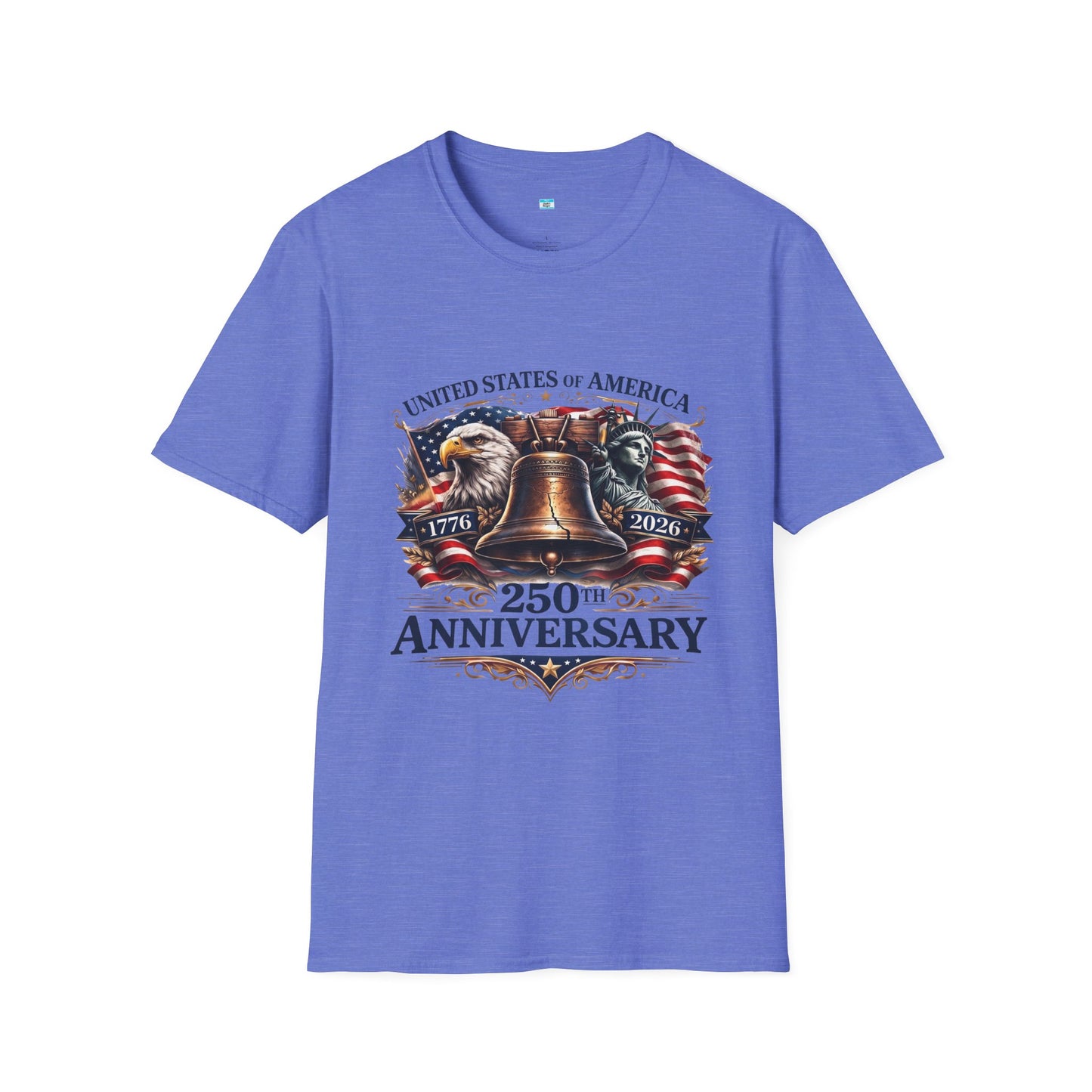 America 250 Anniversary Shirt 1776-2026 | Liberty Bell Patriotic USA Graphic Tee