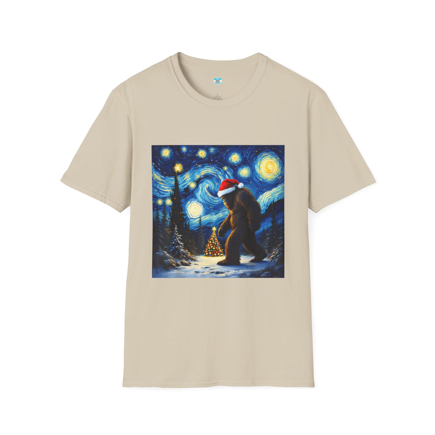 Starry Night Bigfoot Christmas Shirt – Funny Holiday Sasquatch Tee