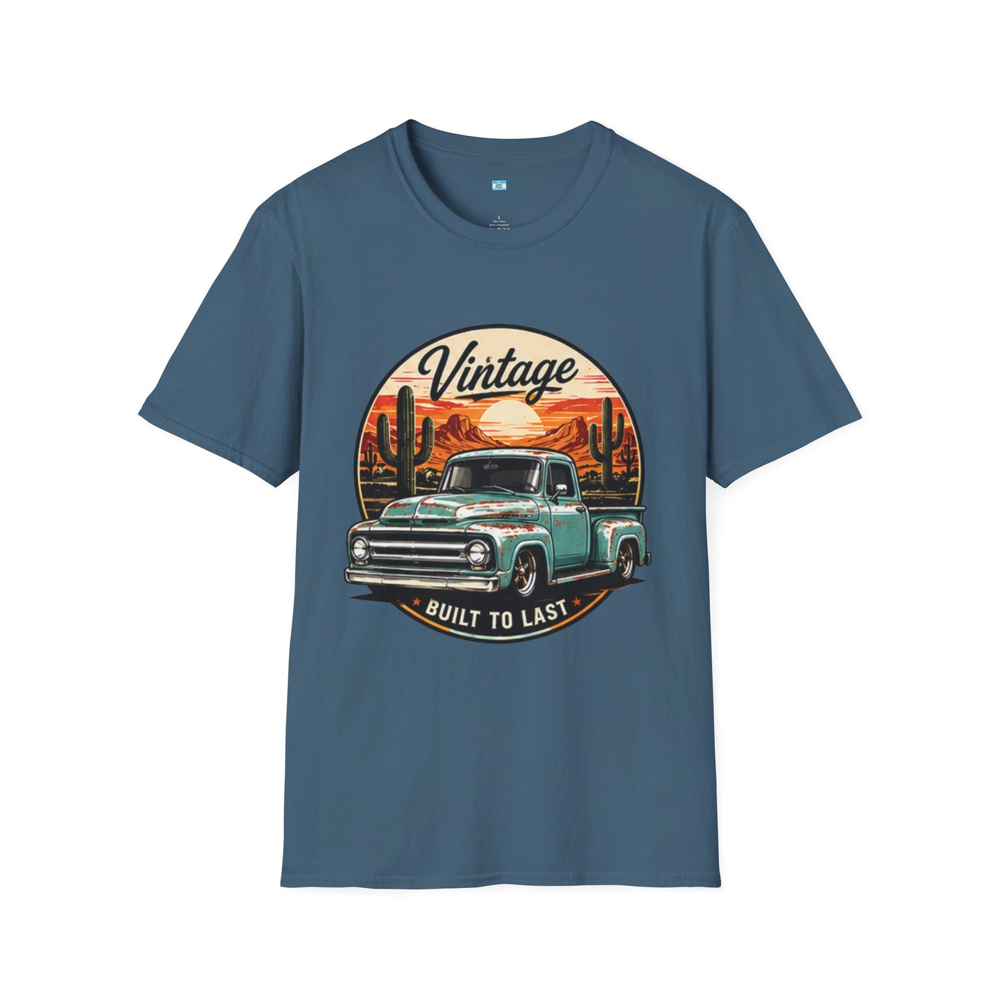 Vintage Built to Last Truck Shirt | Classic Patina Pickup Desert Sunset Graphic Tee
