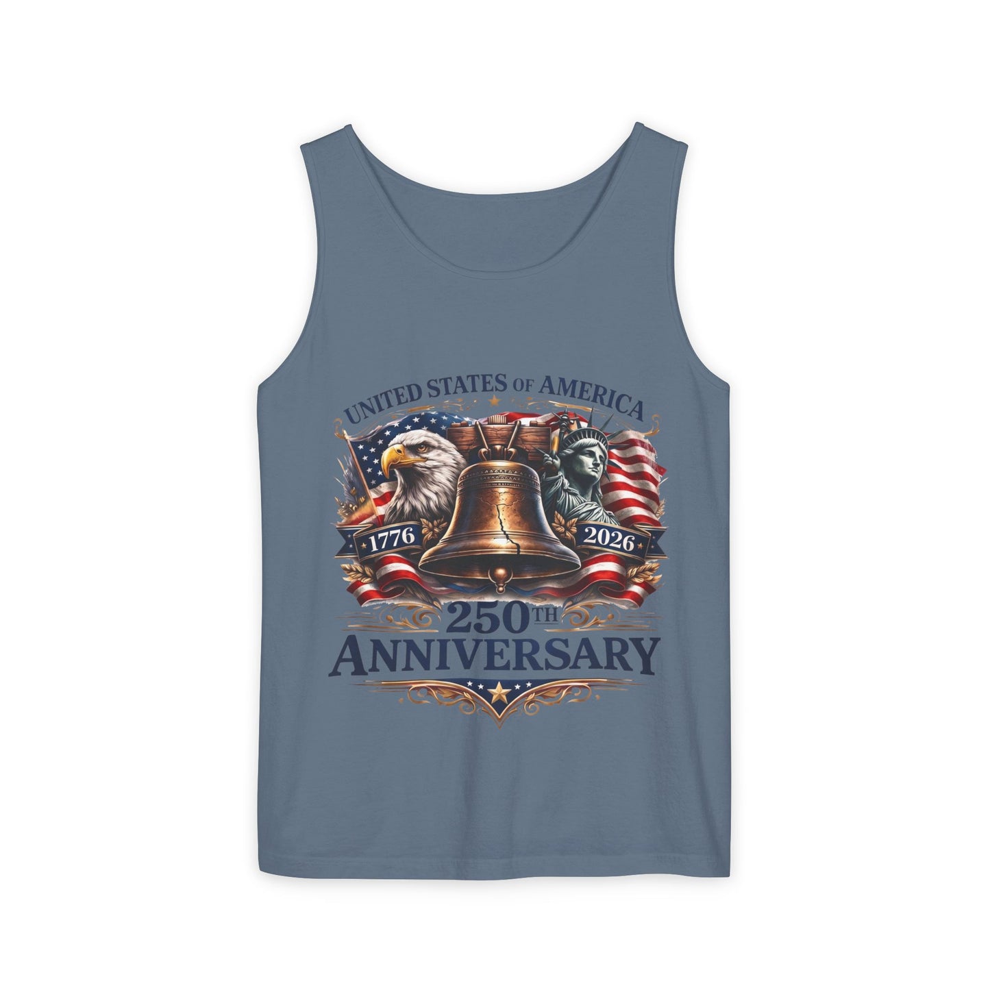 America 250 Tank Top 1776-2026 | Liberty Bell Patriotic USA Anniversary Shirt