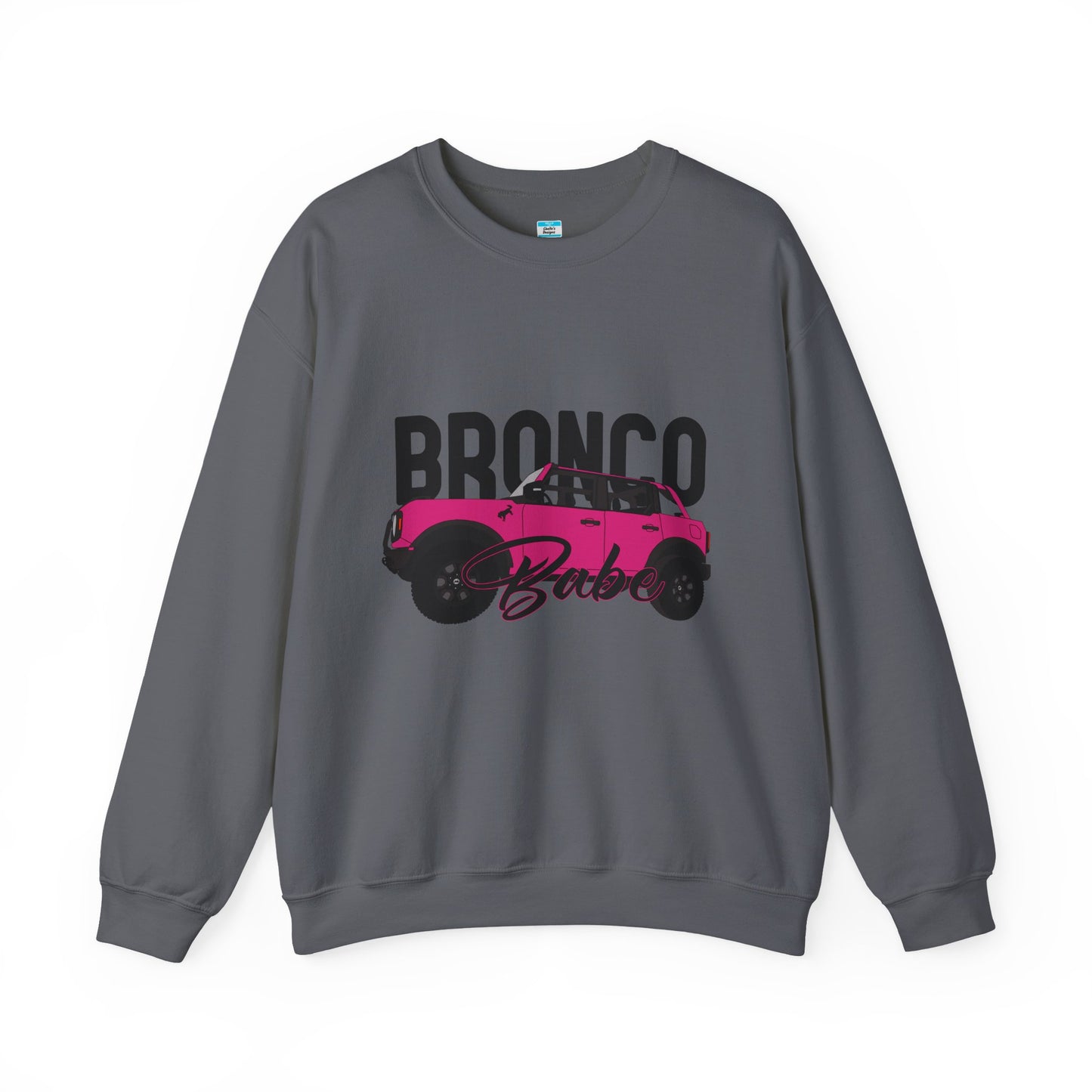 Bronco Babe Pink Bronco Crewneck Sweatshirt