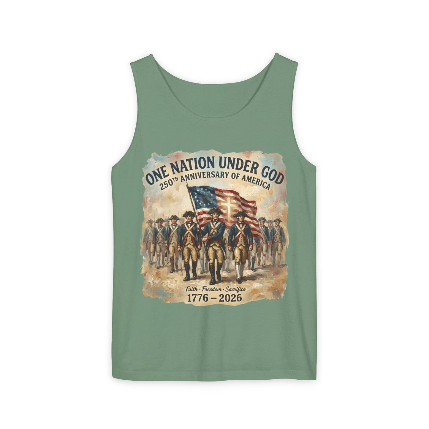 America 250 Tank Top 1776-2026 | One Nation Under God Patriotic Shirt