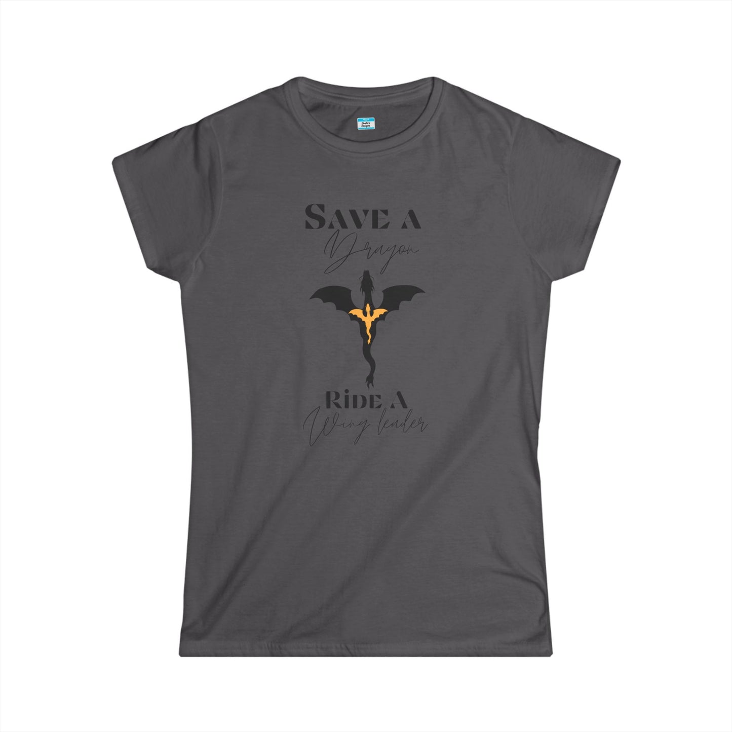 Save a Dragon Ride a Wing Leader – Fantasy Dragon Rider Book Lover Tee