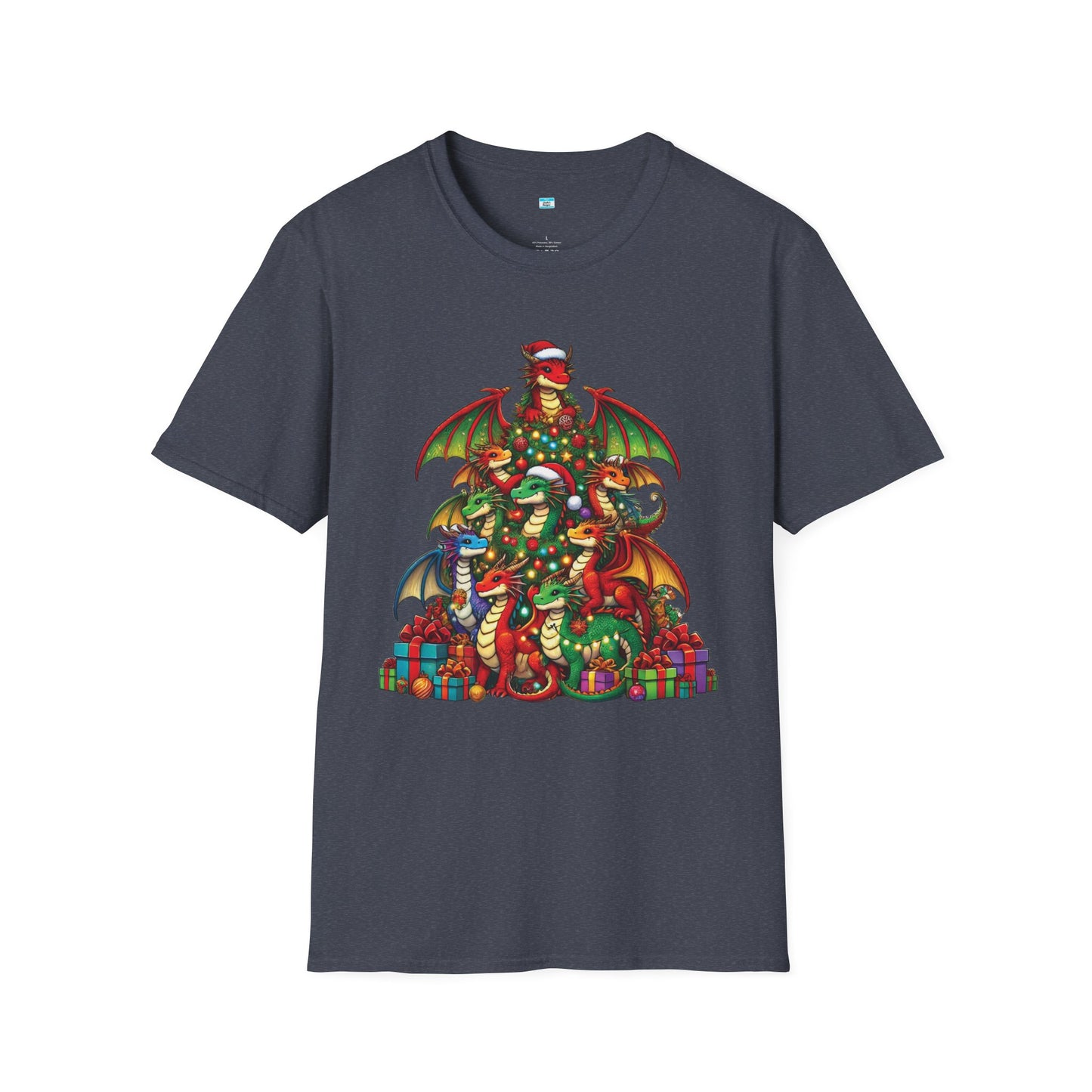 Christmas Dragon Tree Shirt – Fun Fantasy Holiday Tee for Teens & Adults