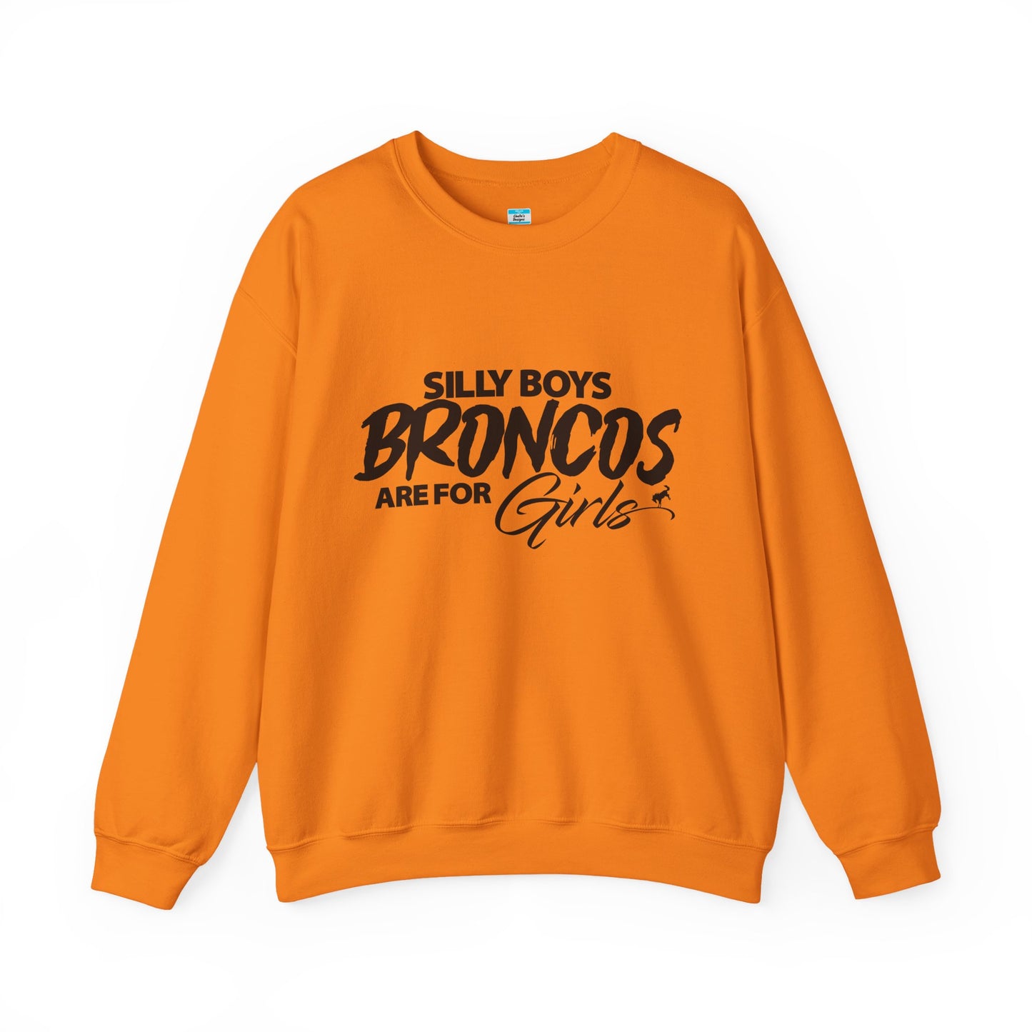 Silly Boys Broncos Are for Girls Sweatshirt | Funny Bronco Girl Crewneck