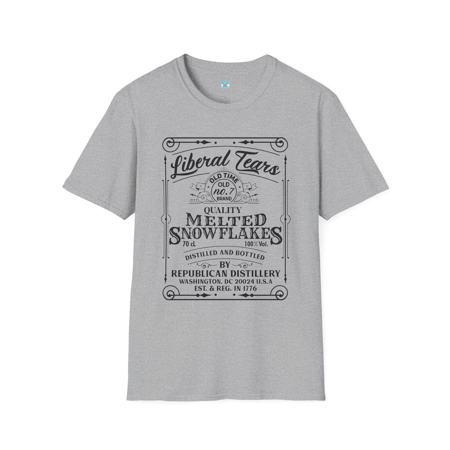 Liberal Tears Vintage Whiskey Label Political Humor T Shirt