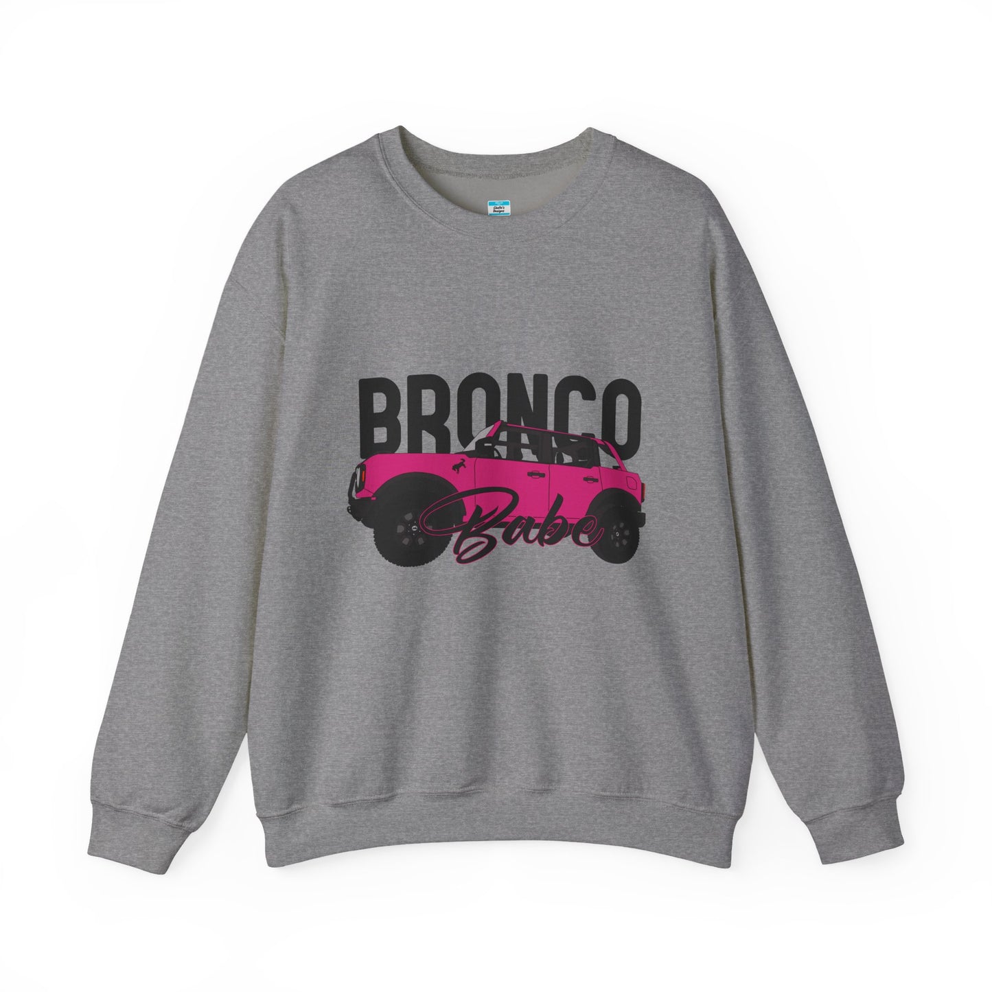 Bronco Babe Pink Bronco Crewneck Sweatshirt