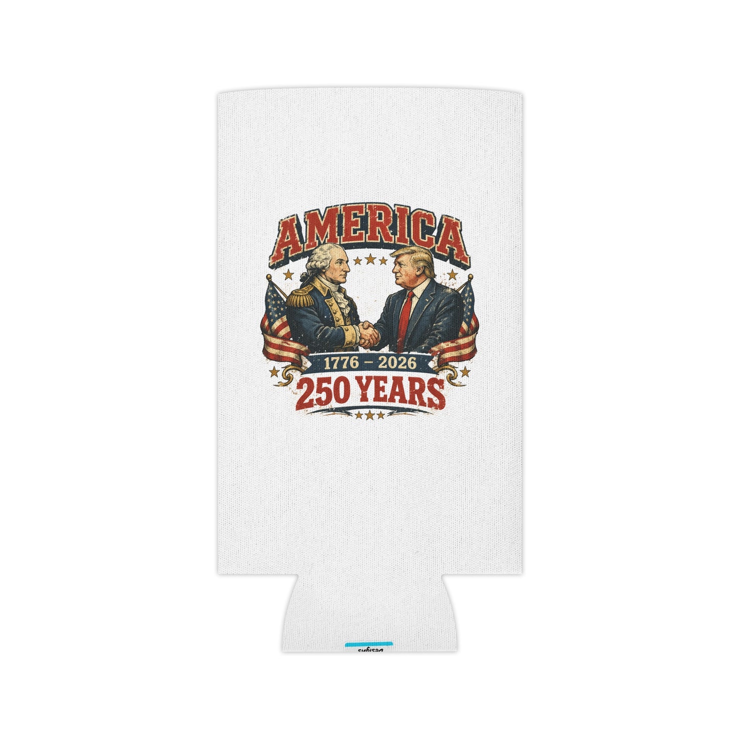 America 250 Can Cooler 1776-2026 | Patriotic USA Koozie Drink Sleeve