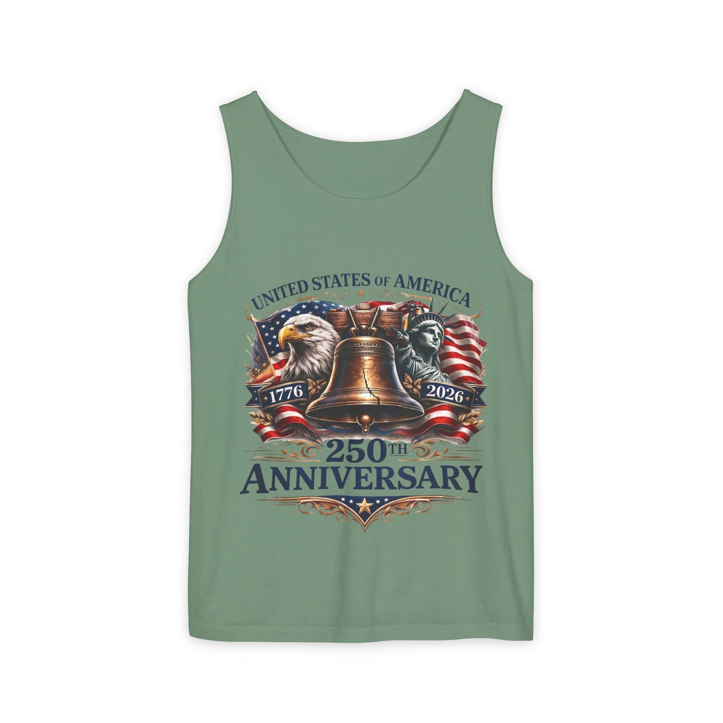 America 250 Tank Top 1776-2026 | Liberty Bell Patriotic USA Anniversary Shirt