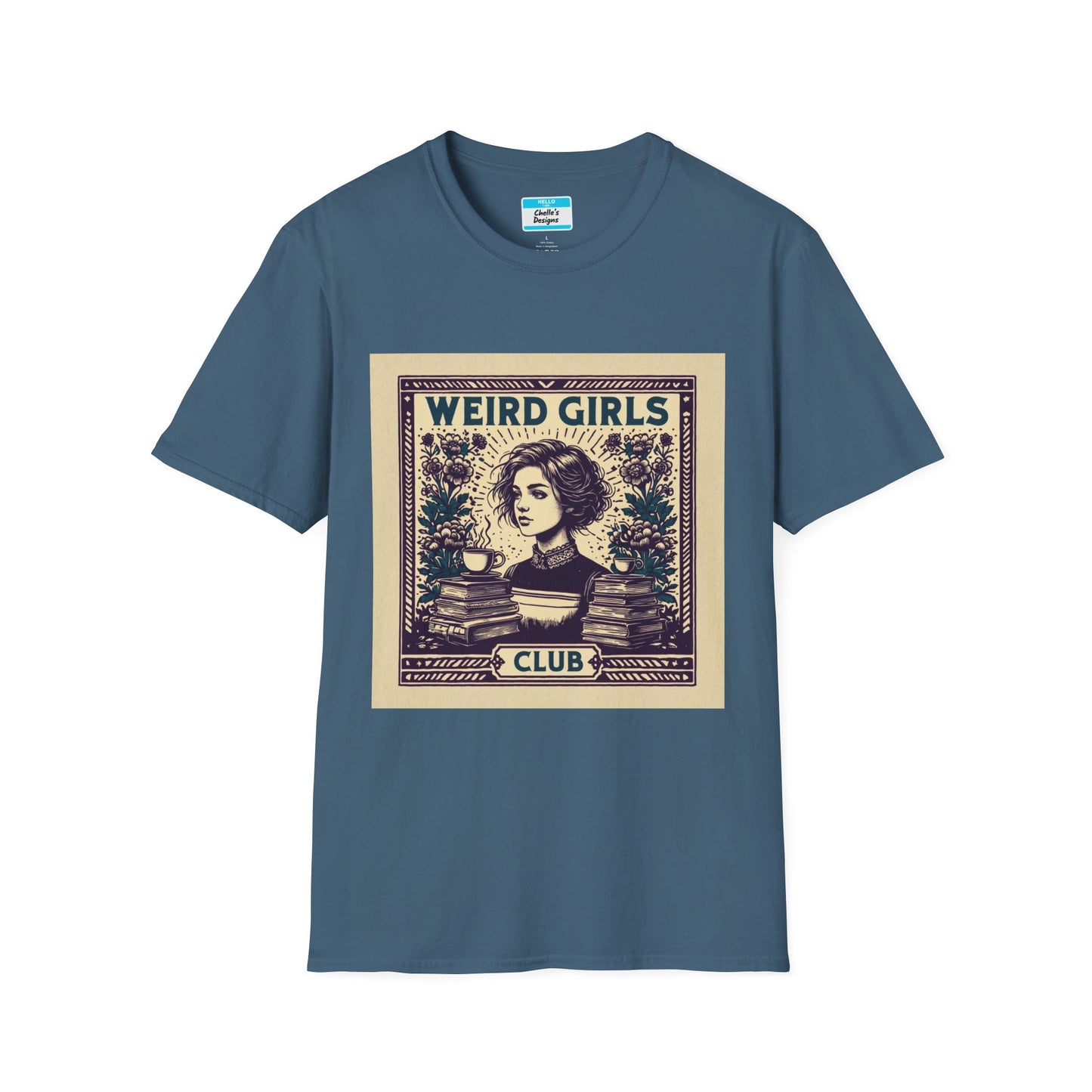 Weird Girls Club T-Shirt | Aesthetic Vintage Book Lover Graphic Tee for Women