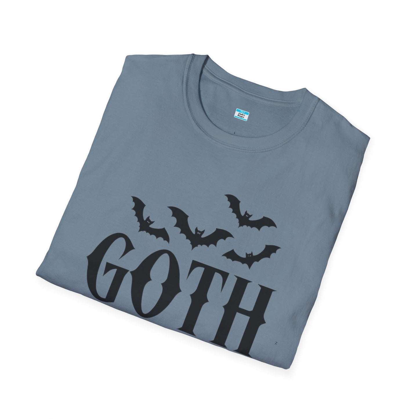 Goth Mama T-Shirt – Moon Phase & Bat Graphic Tee for Spooky Moms