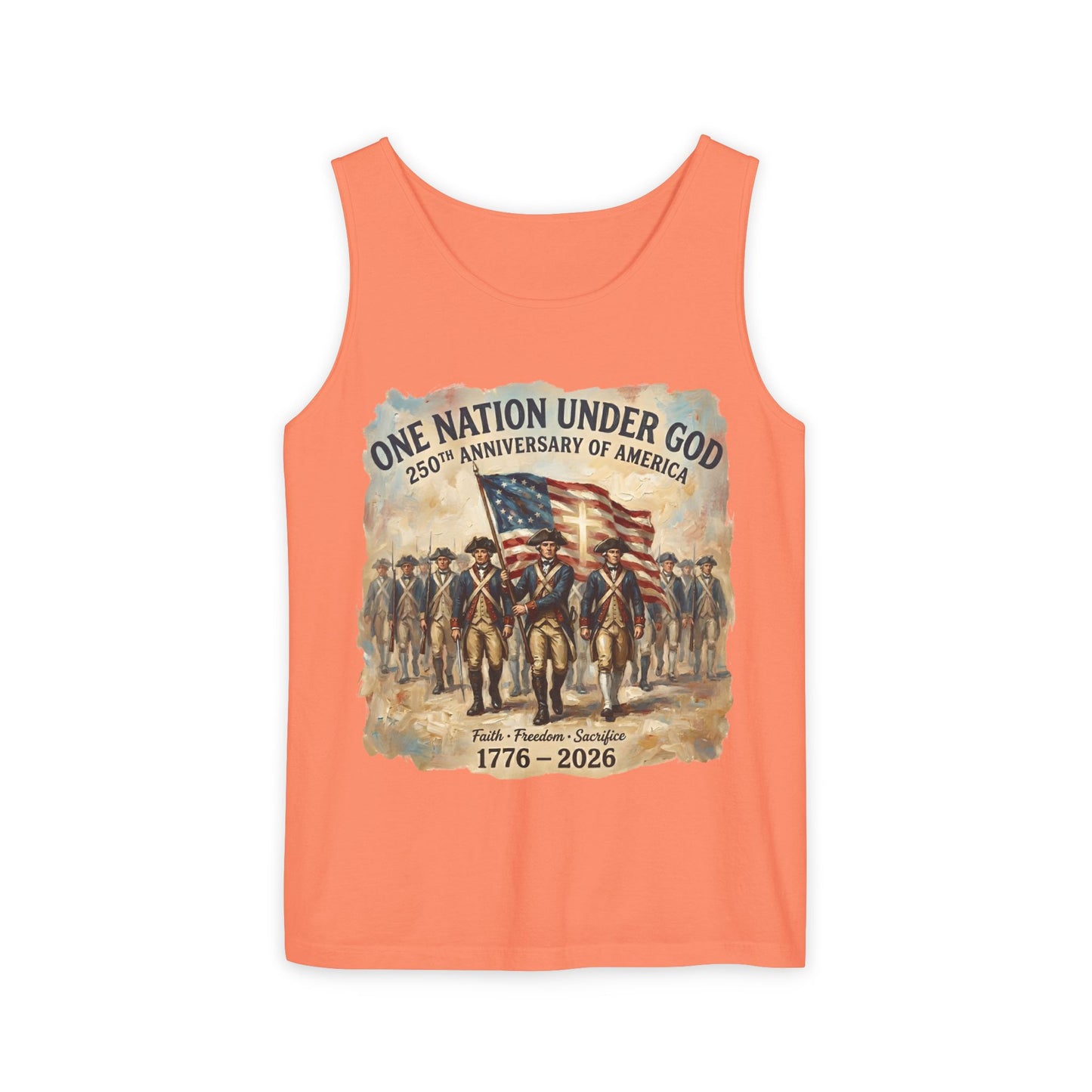 America 250 Tank Top 1776-2026 | One Nation Under God Patriotic Shirt
