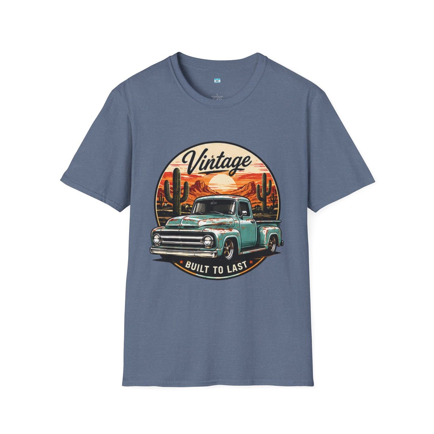Vintage Built to Last Truck Shirt | Classic Patina Pickup Desert Sunset Graphic Tee