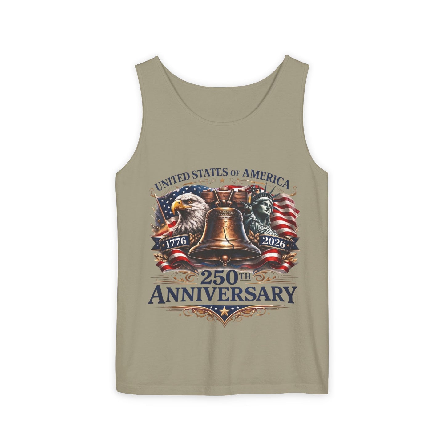 America 250 Tank Top 1776-2026 | Liberty Bell Patriotic USA Anniversary Shirt