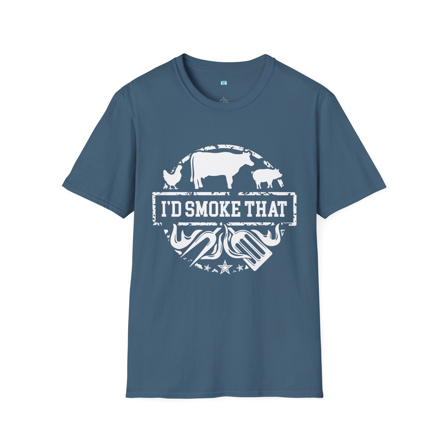 I’d Smoke That BBQ Shirt | Funny Smoker Grill Tee | Pitmaster Meat Lover Shirt
