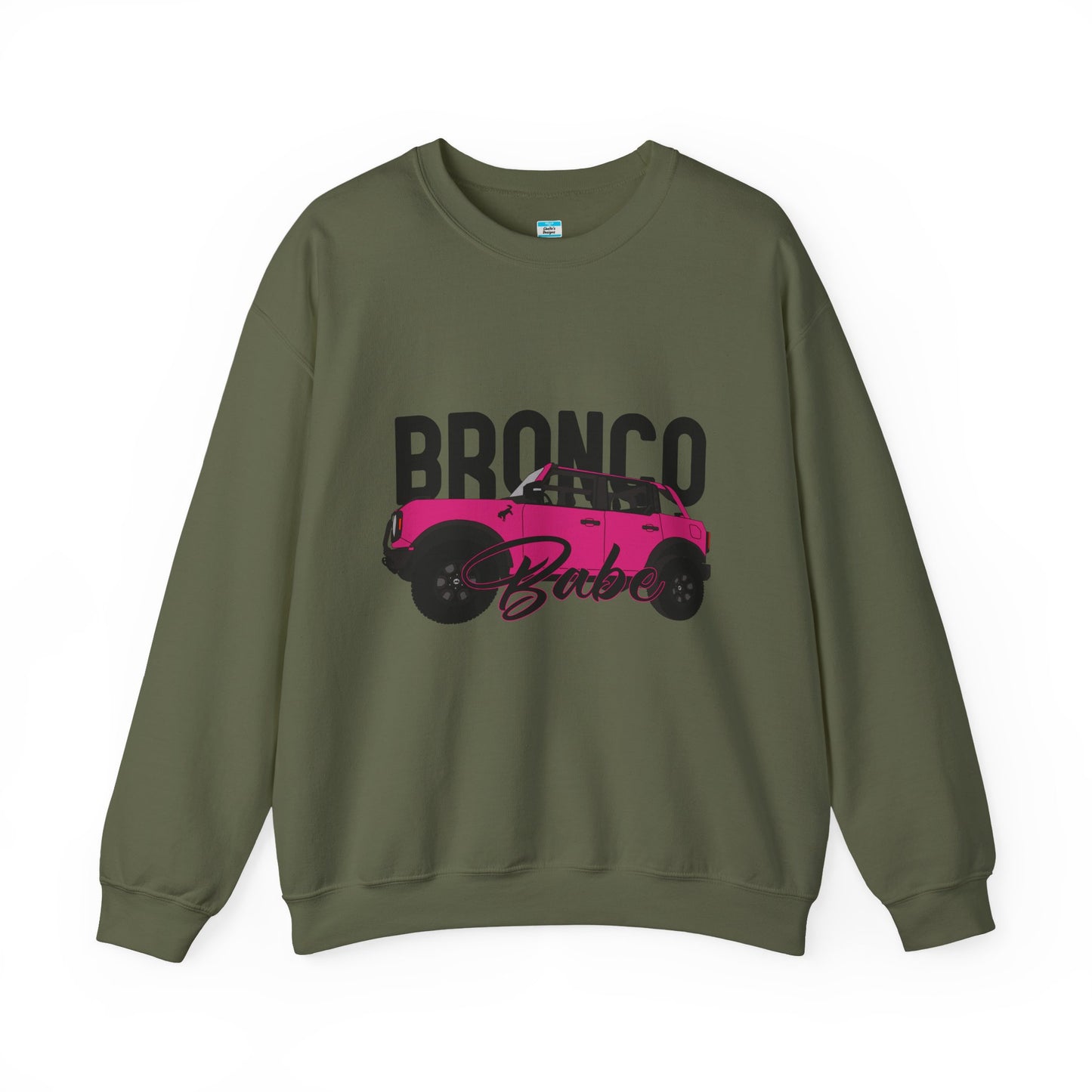 Bronco Babe Pink Bronco Crewneck Sweatshirt